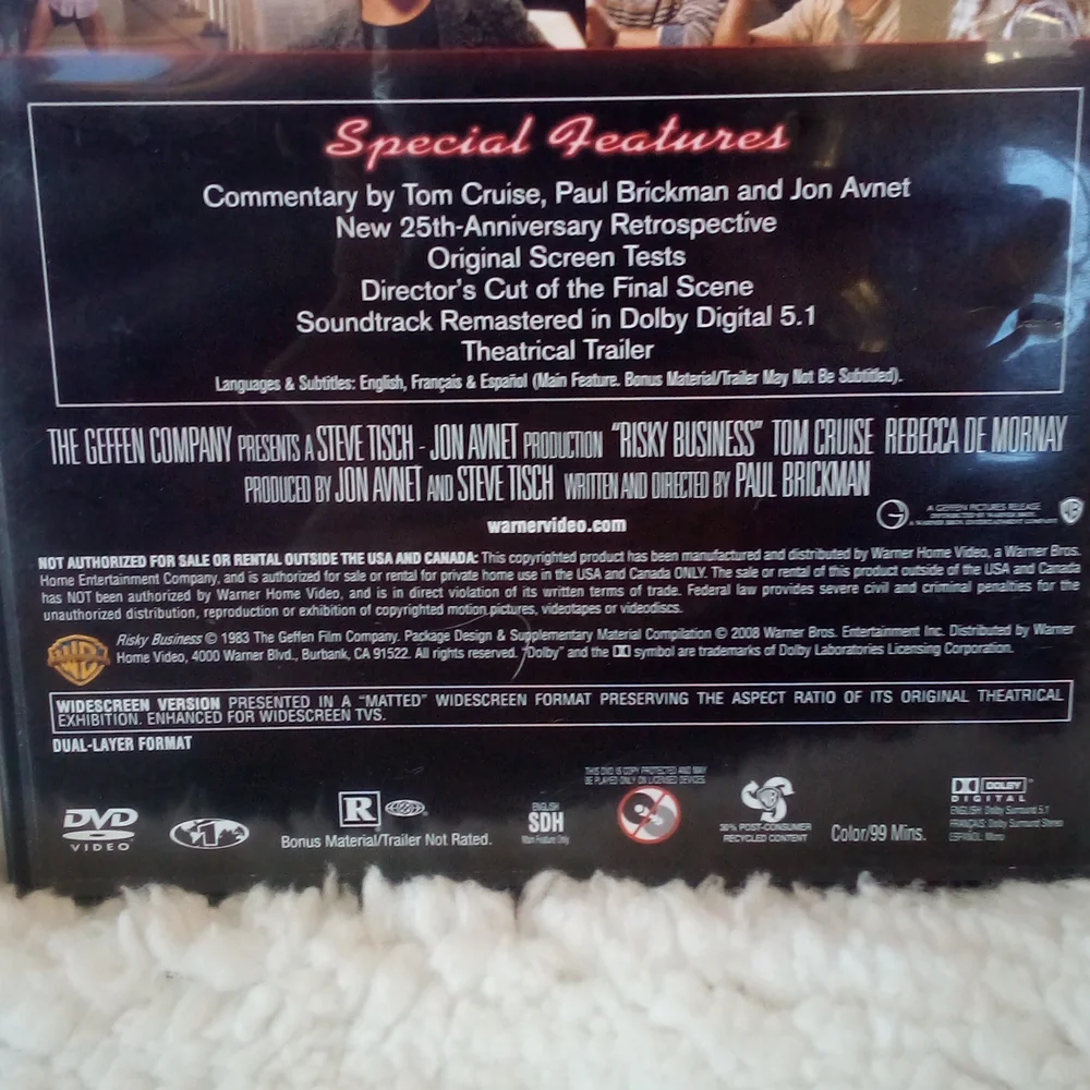 DVD - R - Risky Business - Picture 3 of 3